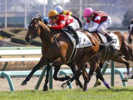 カラープリント(アルミ枠なし)2022年2月27日中山7R 3歳1勝クラス(ゴールB)(レッドモンレーヴ)