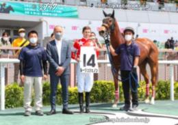 カラープリント(アルミ枠付き)2022年6月4日中京1R 3歳未勝利(口取り)(ルージュシェノン)