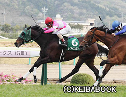 カラープリント(アルミ枠なし)2014年4月26日福島11R 福島牝馬ステークス(ケイアイエレガント)
