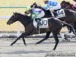 カラープリント(アルミ枠付き)2015年2月14日京都4R 3歳新馬(ハトマークエース)