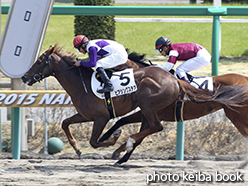 カラープリント(アルミ枠付き)2015年3月22日中山4R 3歳新馬(ピアシングステア)