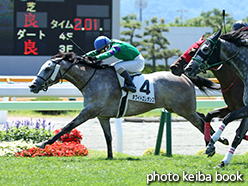 カラープリント(アルミ枠付き)2015年7月5日函館7R 3歳上500万下(ホワイトエレガンス)