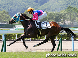 カラープリント(アルミ枠付き)2015年8月9日小倉6R 2歳新馬(メイショウスイヅキ)