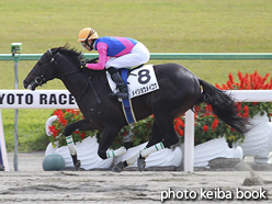 カラープリント(アルミ枠付き)2015年10月31日京都4R 2歳新馬(メイショウメイコウ)