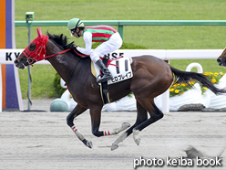 カラープリント(アルミ枠付き)2016年5月15日京都6R 3歳500万下(ヒロブレイブ)