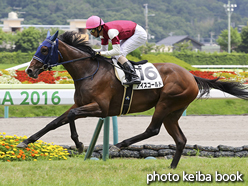 カラープリント(アルミ枠付き)2016年7月16日福島7R 3歳未勝利(アイスコールド)