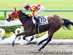 カラープリント(アルミ枠付き)2017年5月14日京都1R 3歳未勝利(ミヤジヴィジェ)