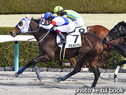 カラープリント(アルミ枠付き)2018年2月25日阪神1R 3歳未勝利(アスカリアン)