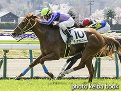 カラープリント(アルミ枠付き)2018年4月8日福島2R 3歳未勝利(ディアサルファー)