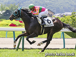 カラープリント(アルミ枠付き)2018年7月22日福島2R 2歳未勝利(テイエムバリバリ)