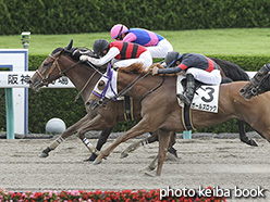 カラープリント(アルミ枠付き)2019年6月15日阪神2R 3歳未勝利(リネンリボン)