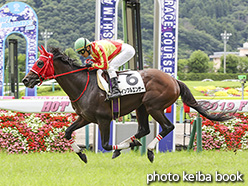 カラープリント(アルミ枠付き)2019年7月20日福島1R 障害未勝利(インフルエンサー)