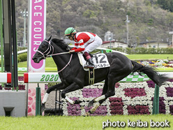 カラープリント(アルミ枠付き)2020年4月19日福島2R 3歳未勝利(リベルター)