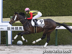 カラープリント(アルミ枠付き)2021年3月20日阪神4R 3歳未勝利(ポルタフォリオ)