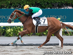 カラープリント(アルミ枠付き)2021年8月28日札幌5R 2歳新馬(クリノメガミエース)